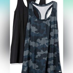 Amazon Essentials Women's Tech Stretch Racerback Tank Top Gray Camo